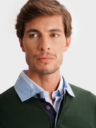 RUGBIE ALGODÃO VERDE MANGA COMPRIDA REGULAR FIT MR. BLUE