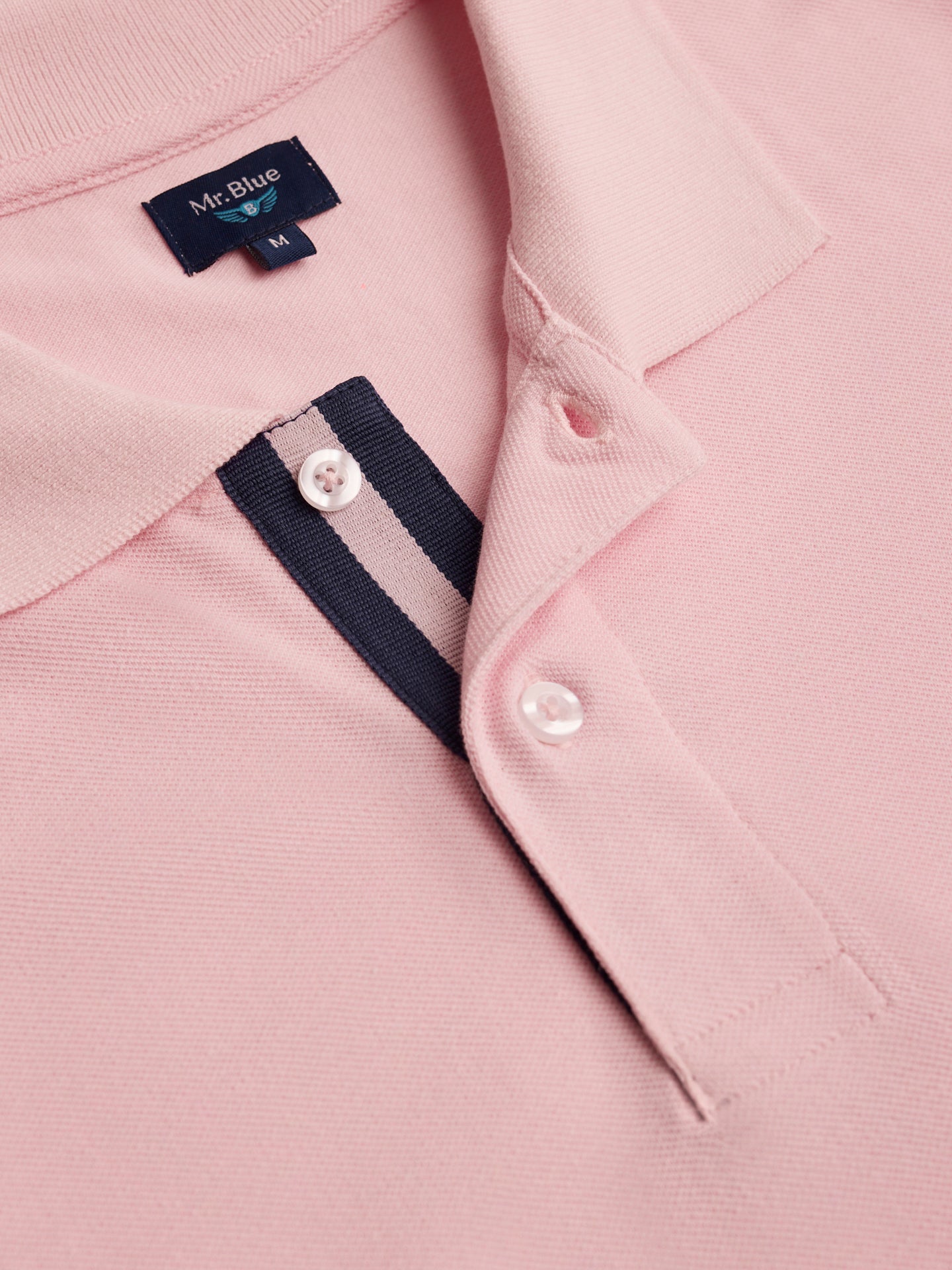 Polo Regular Fit Piquet Rosa Mr. Blue