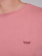 T-SHIRT ALGODÃO ROSA MANGA CURTA REGULAR FIT MR. BLUE