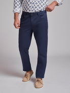 CALÇAS ALGODÃO AZUIS REGULAR FIT MR. BLUE