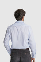 CAMISA ALGODÃO SLIM FIT AZUL RISCAS MR. BLUE