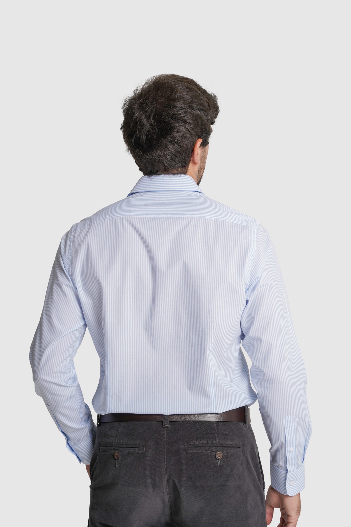 CAMISA ALGODÃO SLIM FIT AZUL RISCAS MR. BLUE