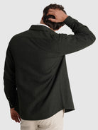 Sobrecamisa Lã Verde Manga Comprida Regular Fit Mr. Blue