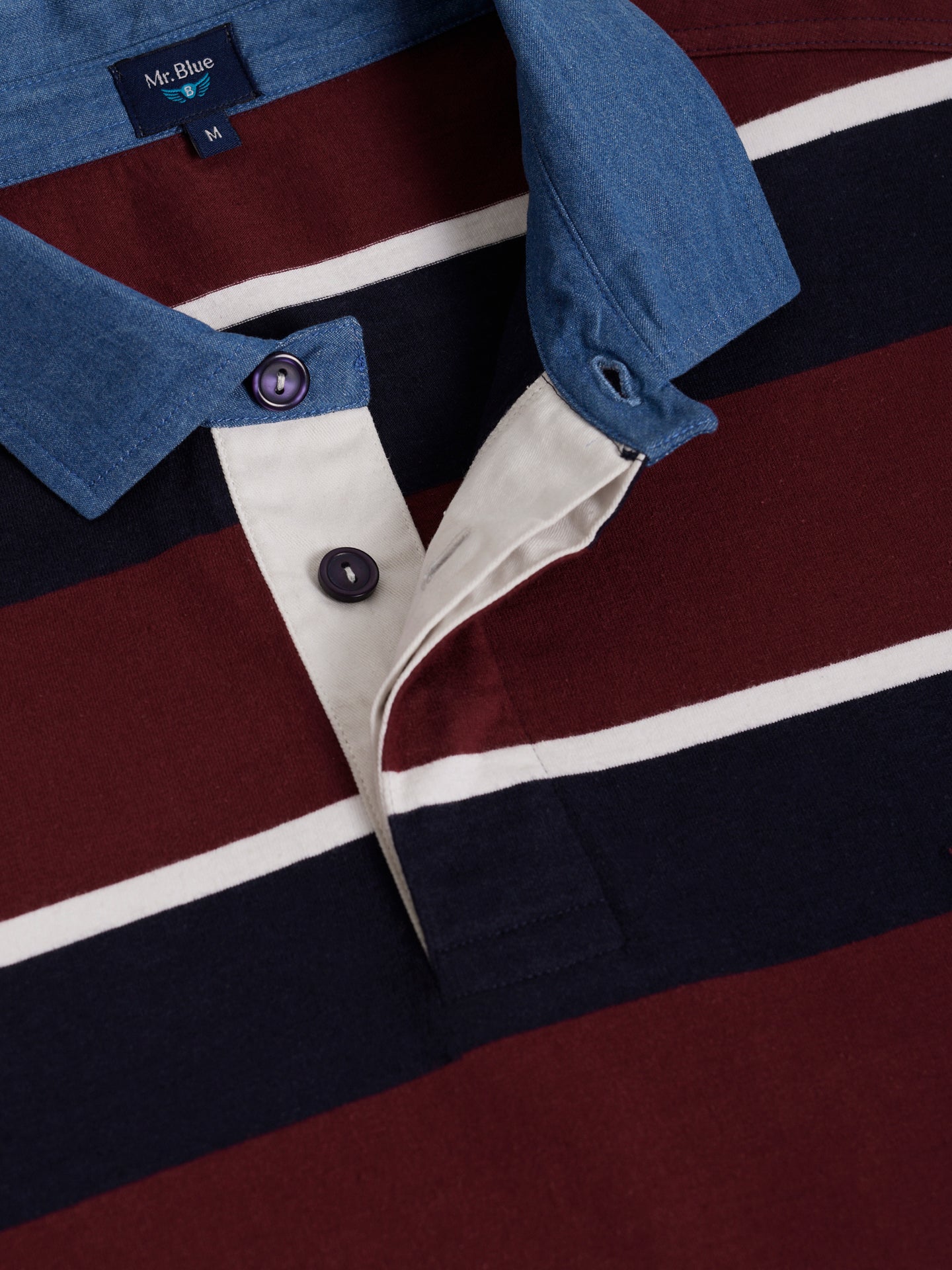 RUGBIE ALGODÃO VERMELHO MANGA COMPRIDA REGULAR FIT MR. BLUE