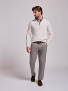 Pullover Algodão Bege Manga Comprida Regular Fit Mr. Blue