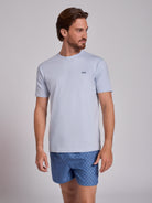 T-SHIRT ALGODÃO AZUL MANGA CURTA REGULAR FIT MR. BLUE