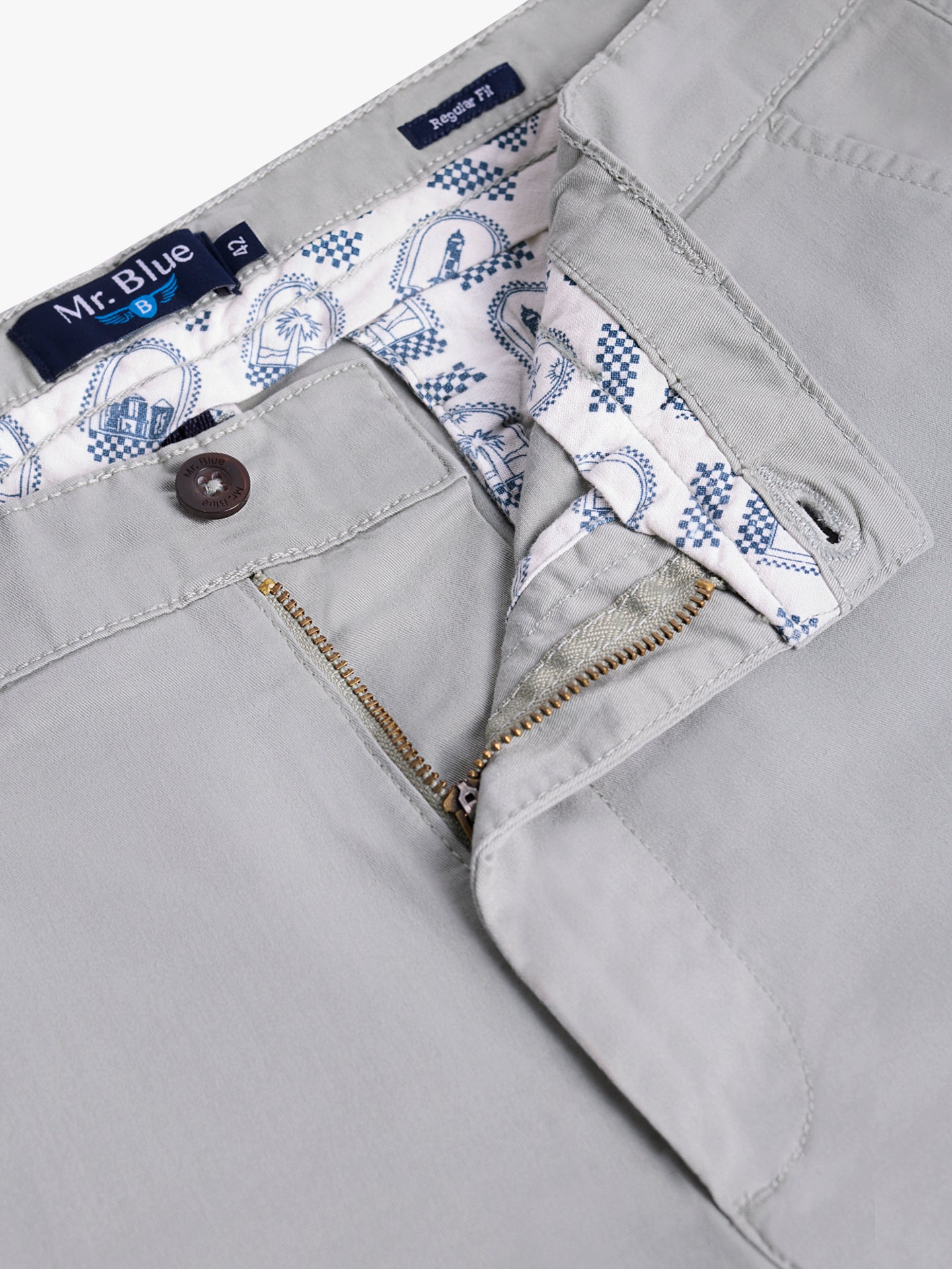 BERMUDA ALGODÃO VERDES REGULAR FIT MR. BLUE