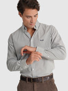 CAMISA ALGODÃO VERDE MANGA COMPRIDA REGULAR FIT MR. BLUE