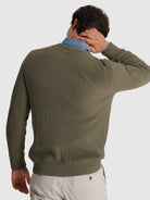 PULLOVER ALGODÃO VERDE MANGA COMPRIDA REGULAR FIT MR. BLUE