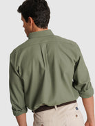 CAMISA ALGODÃO VERDE MANGA COMPRIDA REGULAR FIT MR. BLUE