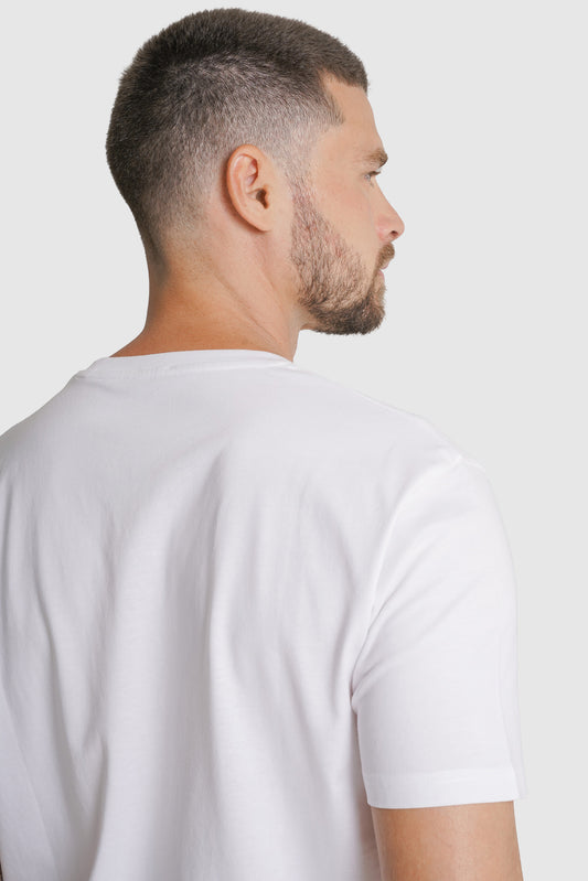 T-SHIRT ALGODÃO BRANCA LISA MR. BLUE
