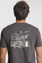 T-SHIRT ALGODÃO CINZENTA PADRÃO MR. BLUE