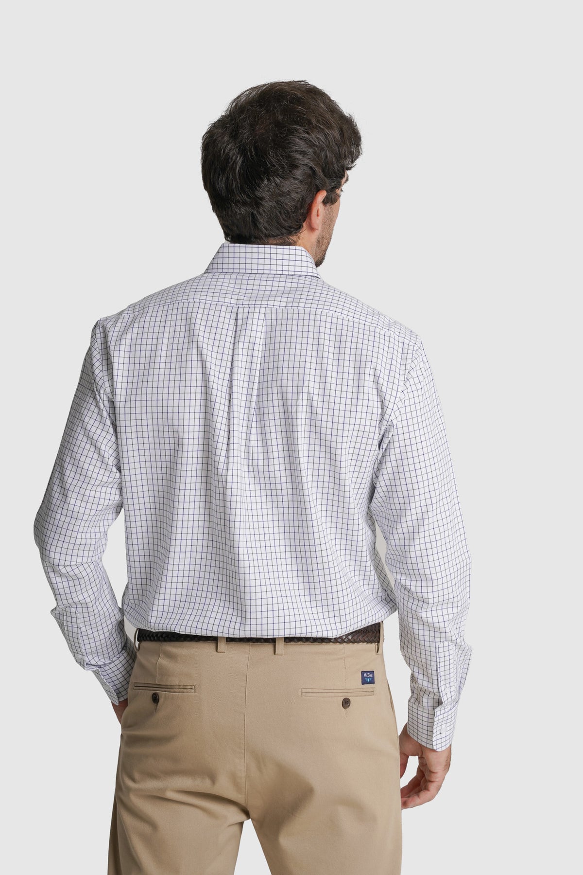 CAMISA TWILL REGULAR FIT BRANCA AO QUADRADO MR. BLUE
