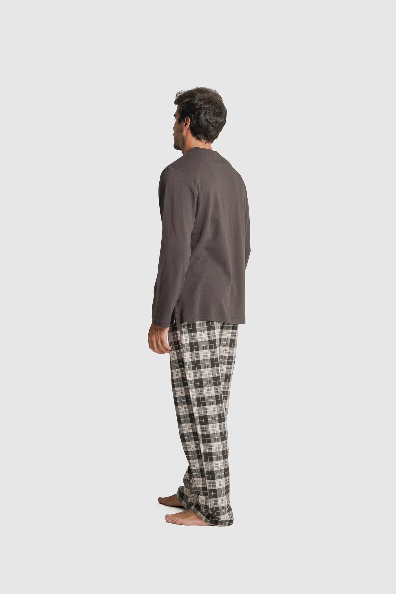 PIJAMA ALGODÃO REGULAR FIT CINZENTO AO QUADRADO MR. BLUE