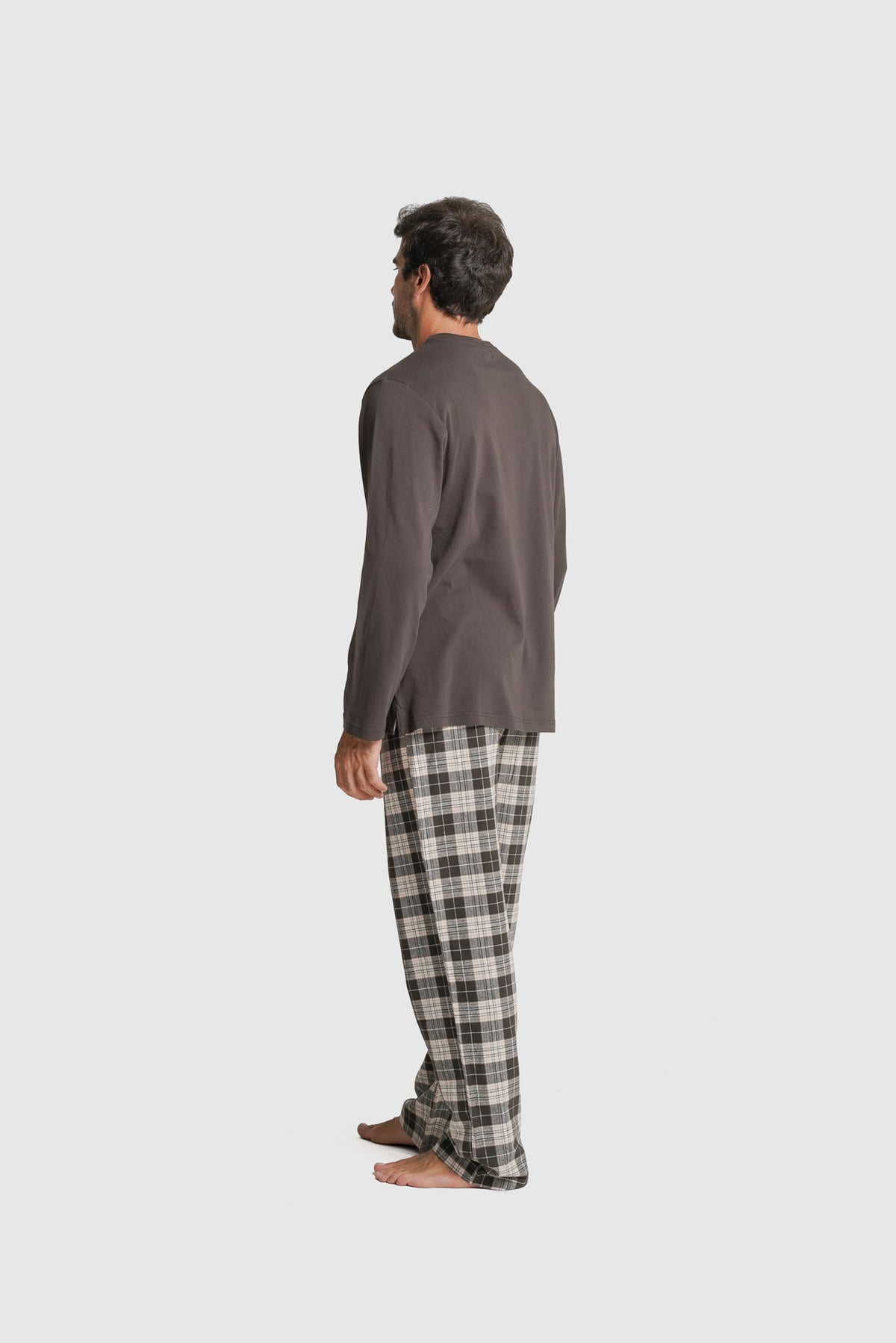 PIJAMA ALGODÃO REGULAR FIT CINZENTO AO QUADRADO MR. BLUE