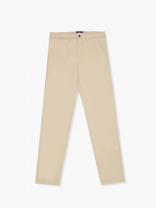 CALÇAS ALGODÃO SLIM FIT BEGES LISAS MR. BLUE