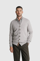 CARDIGAN LÃ REGULAR FIT CINZENTO LISO MR. BLUE