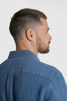 CAMISA LINHO TAILORED FIT AZUL LISA MARK BELLUCCI