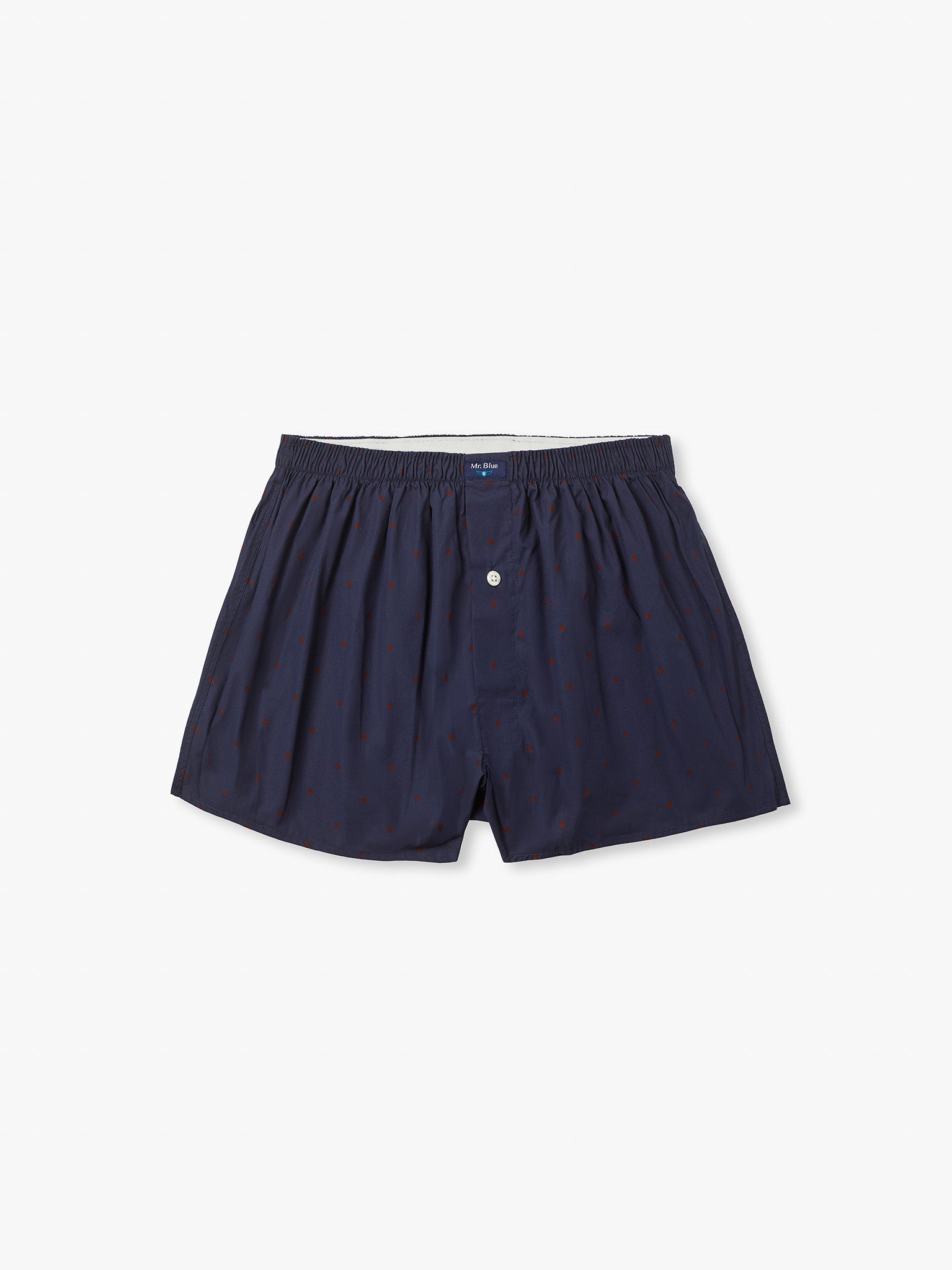 BOXERS ALGODÃO CLASSIC FIT AZUIS PADRÕES MR. BLUE