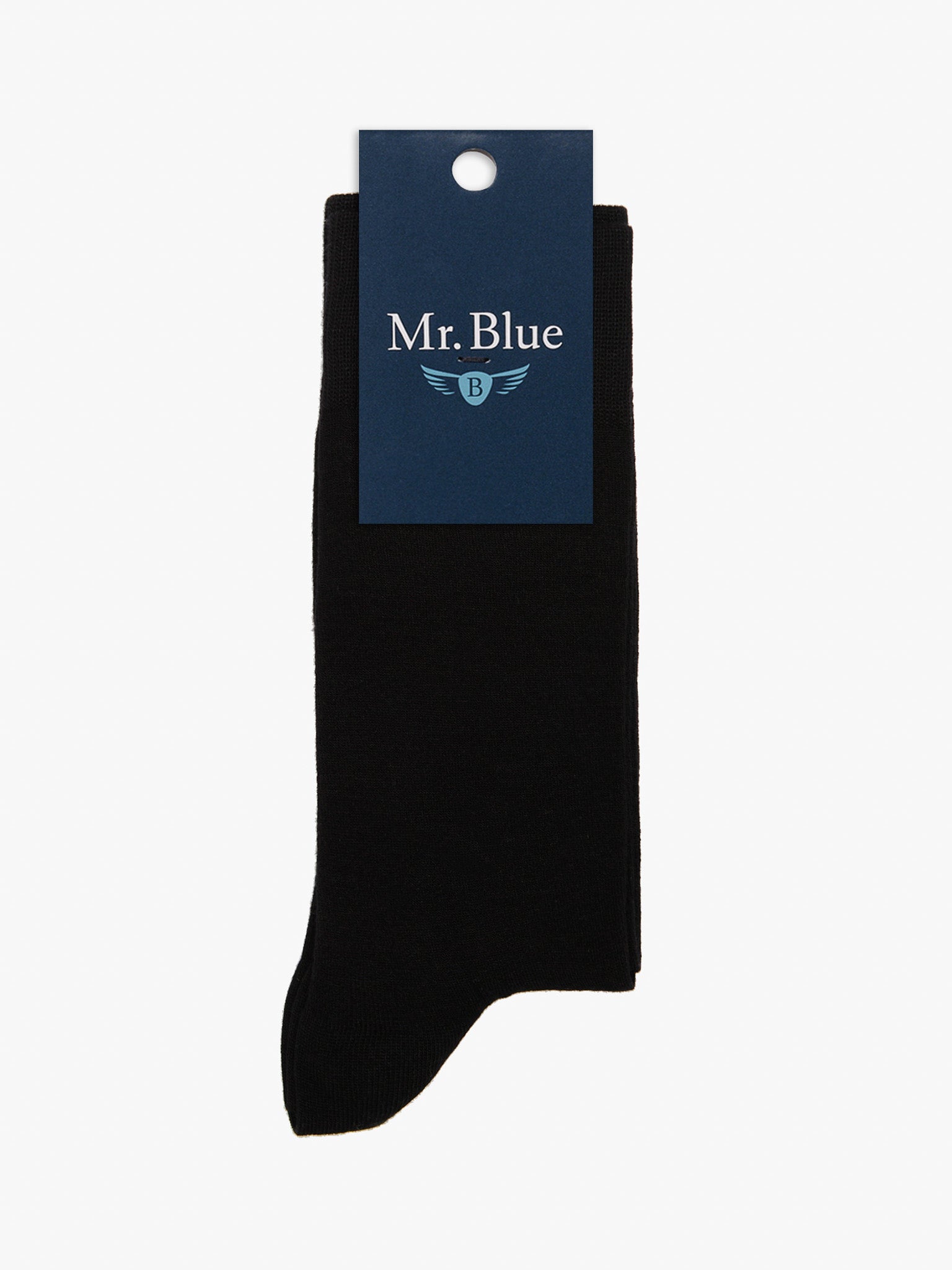 MEIAS BAMBOO PRETAS LISAS MR. BLUE