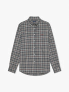 CAMISA FLANELA REGULAR FIT CINZENTA AOS QUADRADOS MR. BLUE