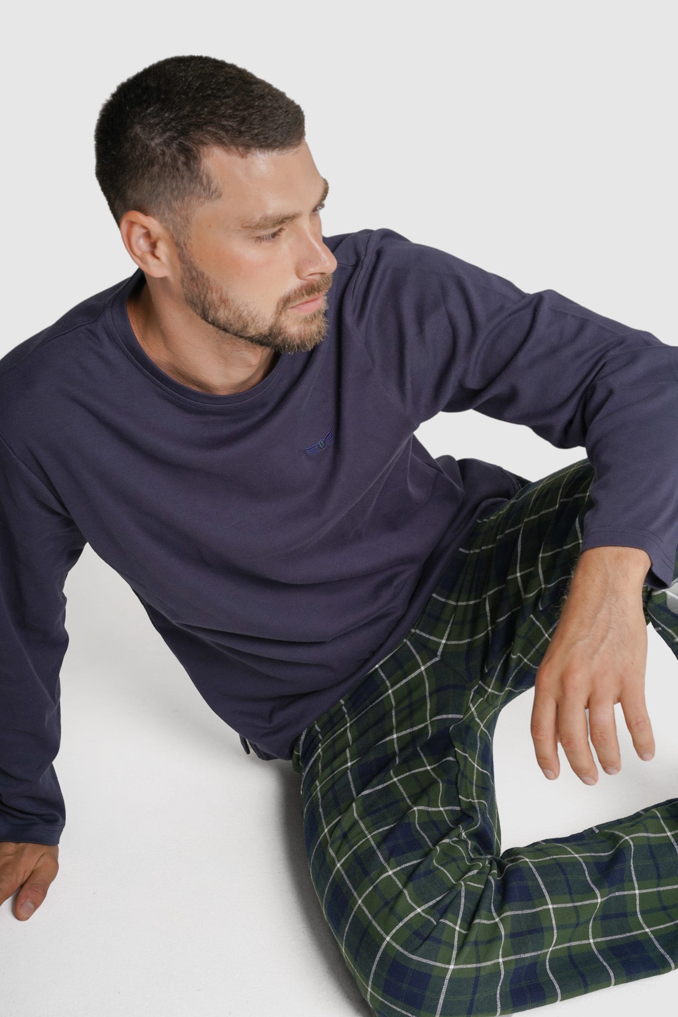 PIJAMA ALGODÃO REGULAR FIT AZUL AO QUADRADO MR. BLUE
