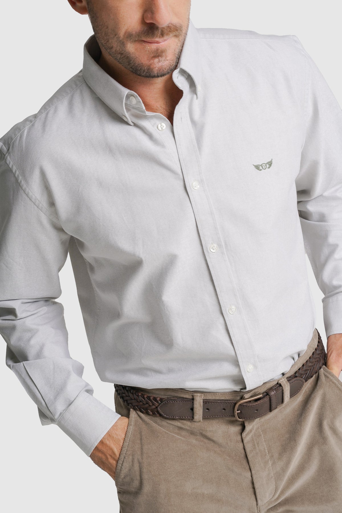 CAMISA OXFORD REGULAR FIT VERDE LISA MR. BLUE