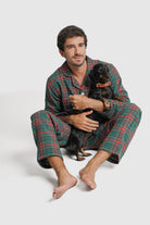 PIJAMA ALGODÃO CLASSIC FIT BORDEAUX AO QUADRADO MR. BLUE