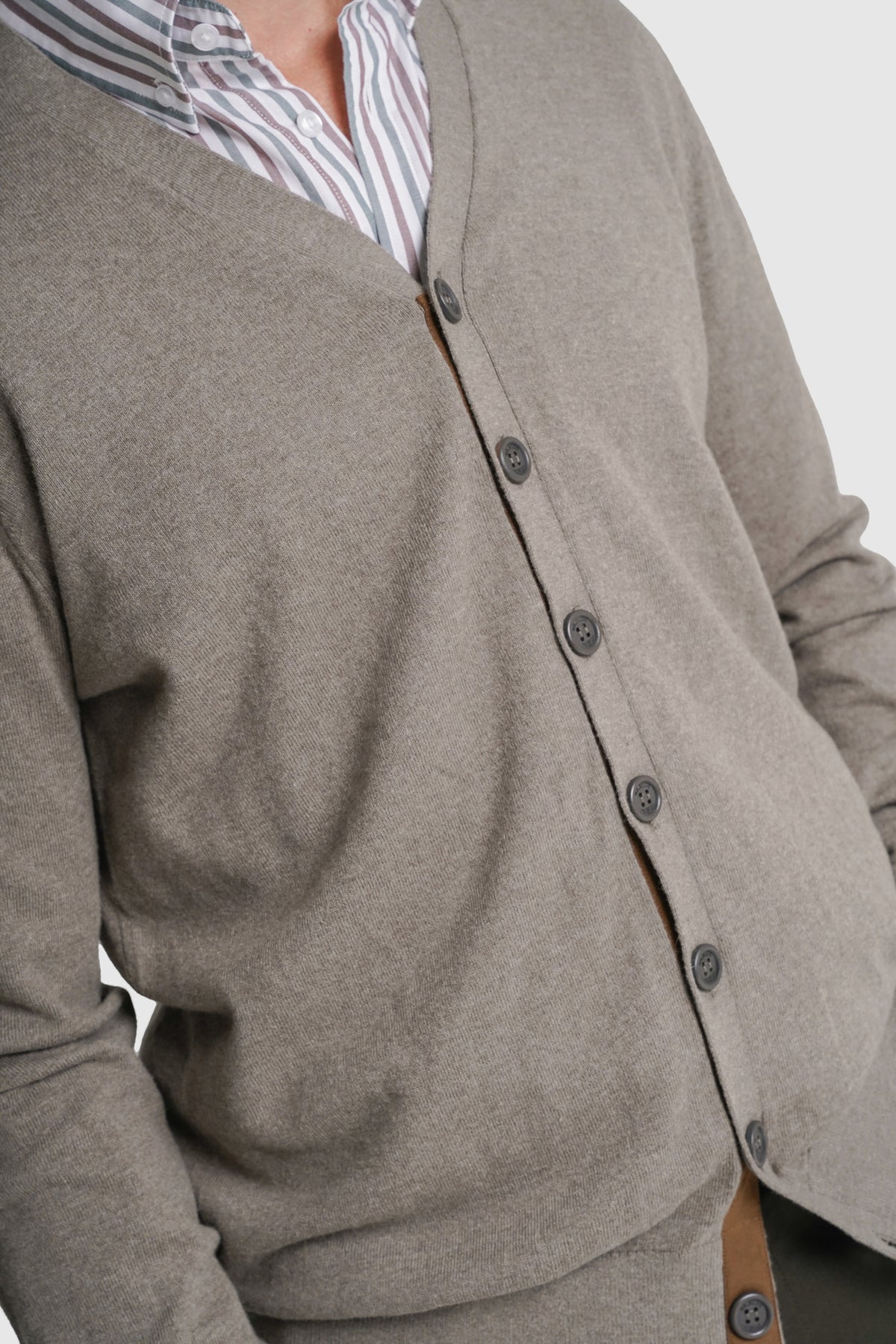 CARDIGAN LÃ REGULAR FIT VERDE LISO MR. BLUE