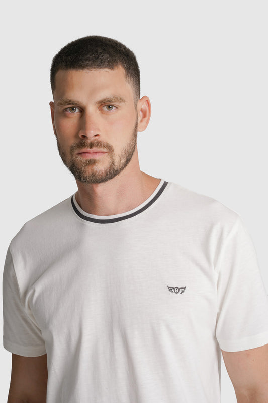 T-SHIRT ALGODÃO CRU LISA MR. BLUE