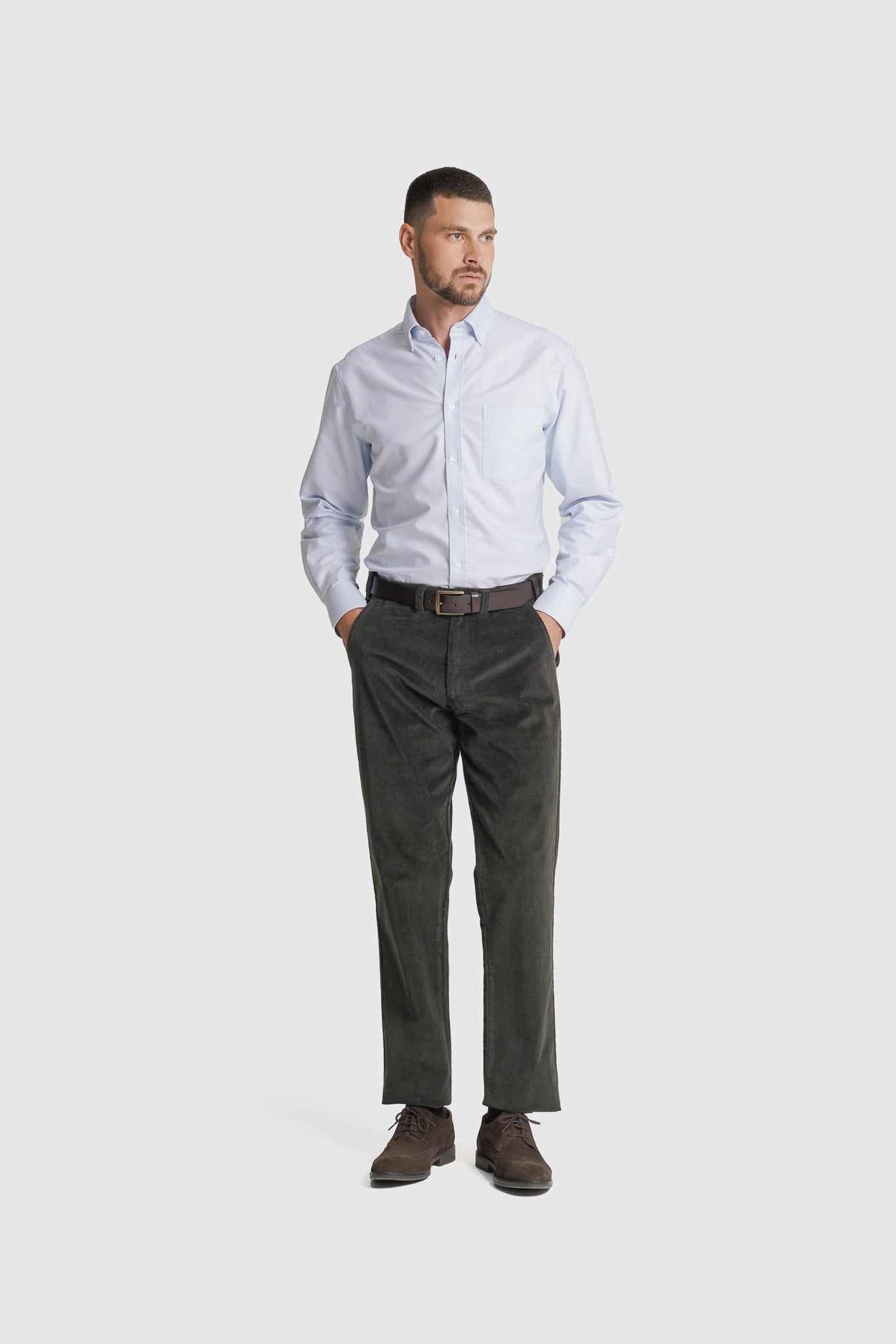 CALÇAS ALGODÃO CLASSIC FIT VERDES LISAS MR. BLUE