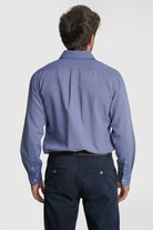 CAMISA PIQUET REGULAR FIT AZUL LISA MARK BELLUCCI