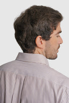 CAMISA TWILL REGULAR FIT BRANCA ÀS RISCAS MR. BLUE
