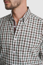 CAMISA TWILL REGULAR FIT CASTANHA AO QUADRADO MR. BLUE