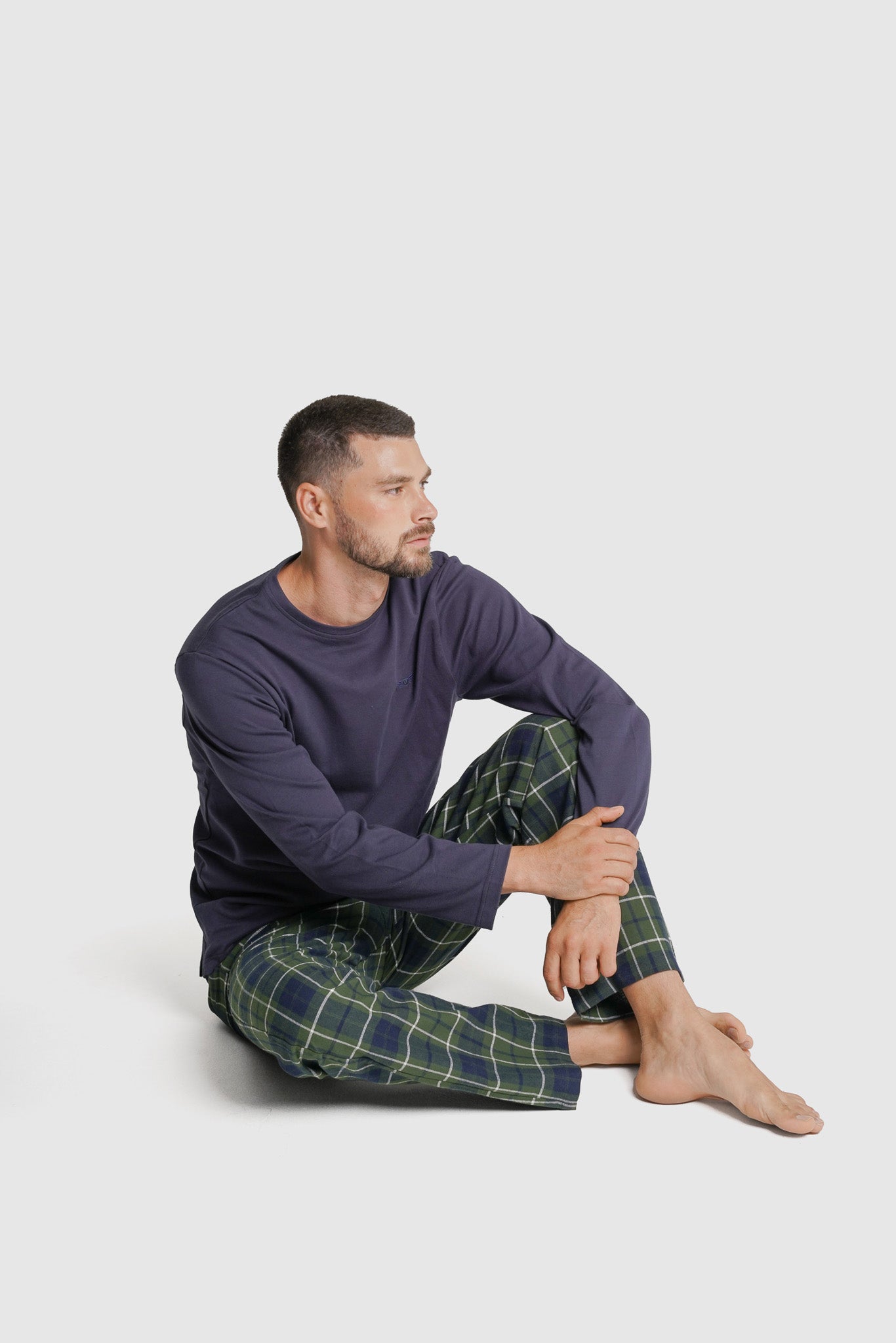 PIJAMA ALGODÃO REGULAR FIT AZUL AO QUADRADO MR. BLUE