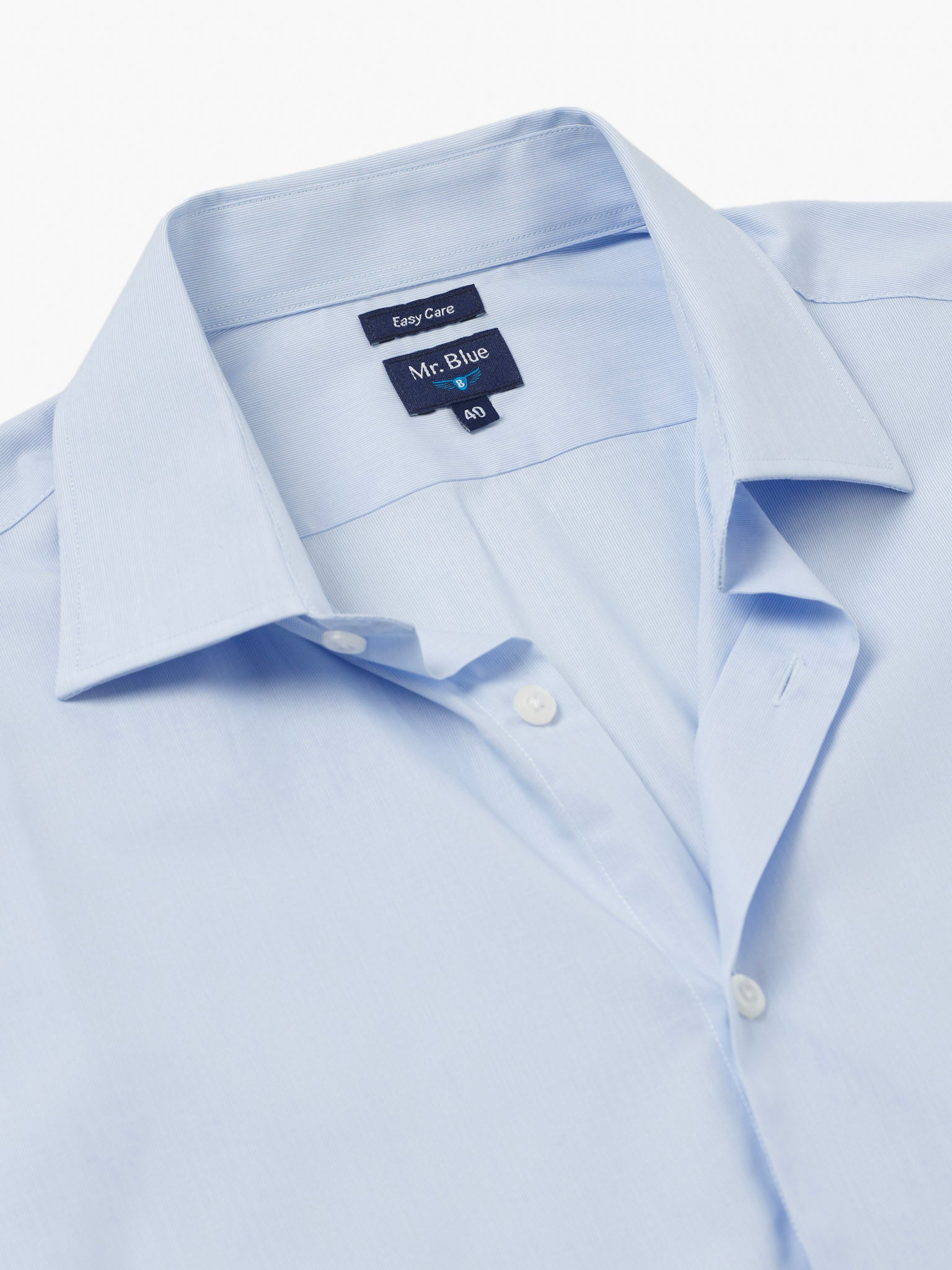 CAMISA POPELINE CLASSIC FIT AZUL ÀS RISCAS MR. BLUE
