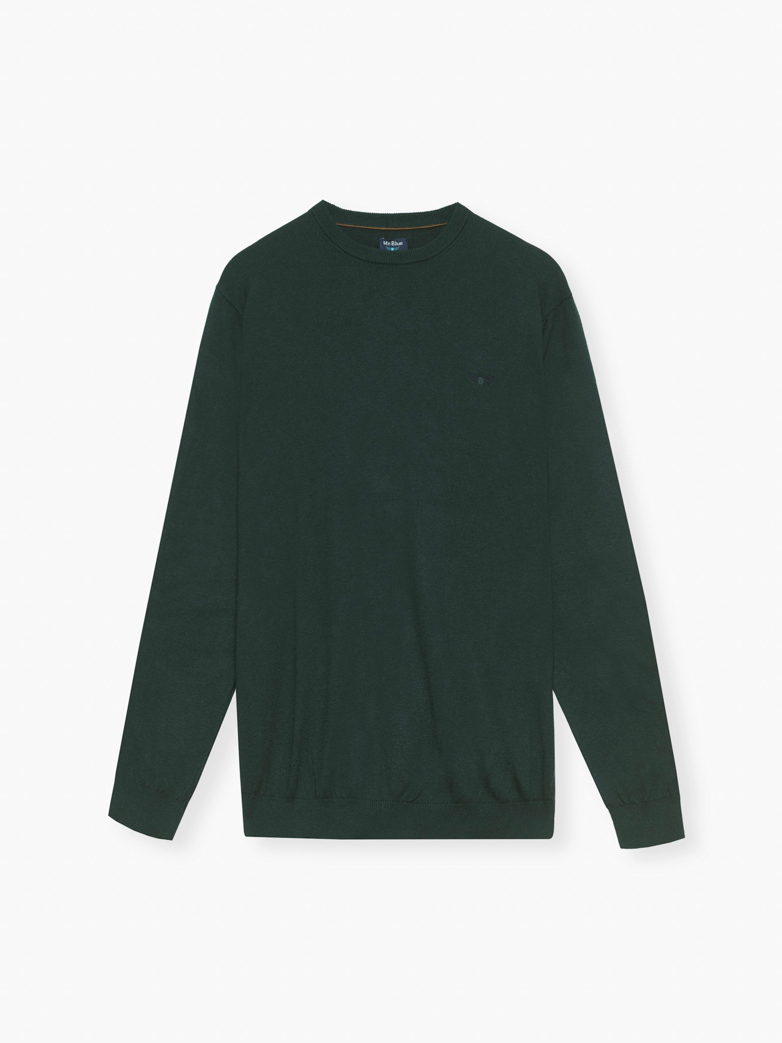 PULLOVER CAXEMIRA REGULAR FIT VERDE LISO MR. BLUE