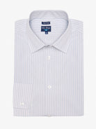 CAMISA ALGODÃO CLASSIC FIT AZUL ÀS RISCAS MR. BLUE