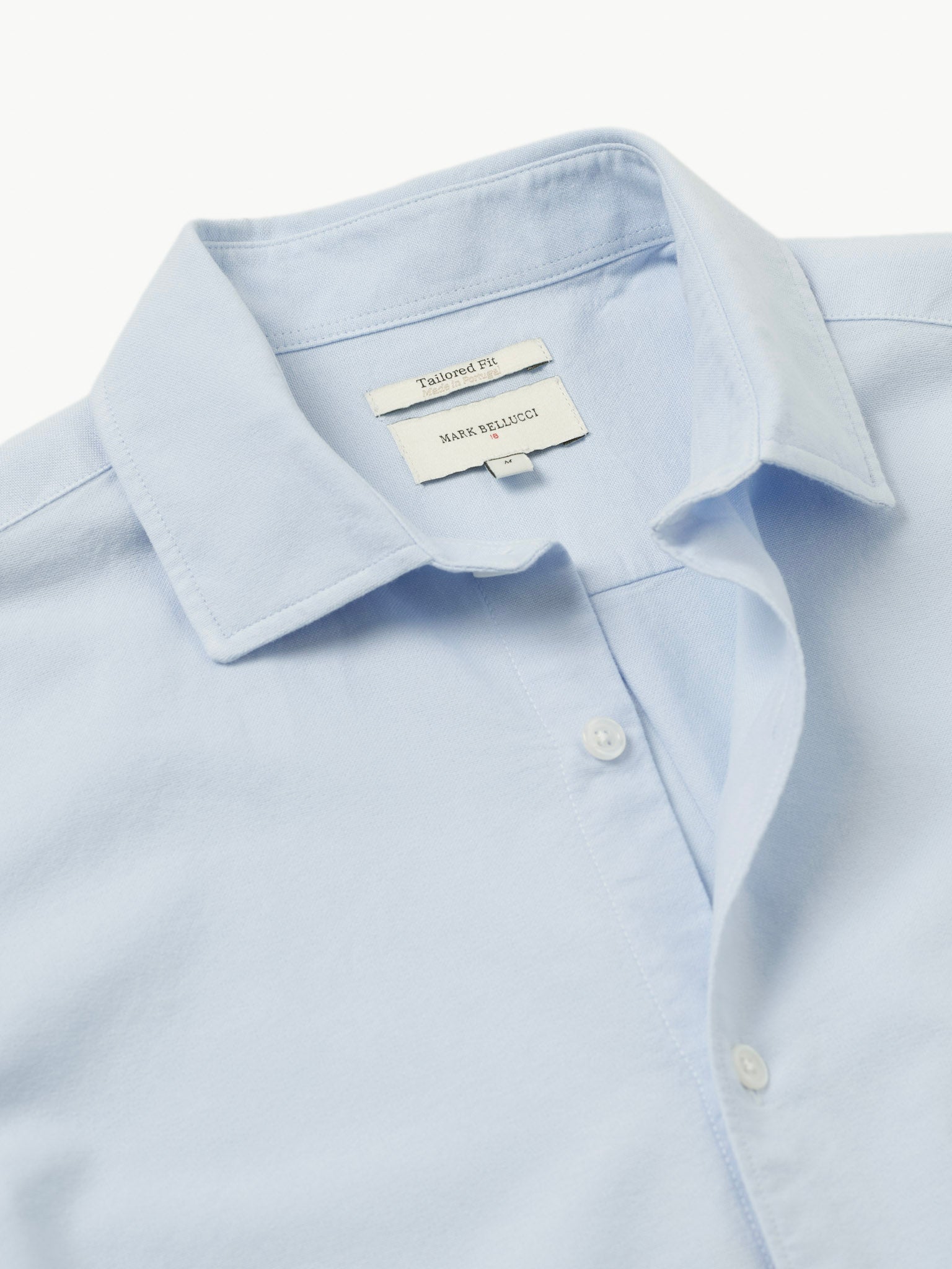 CAMISA PIQUET TAILORED FIT AZUL LISA MARK BELLUCCI