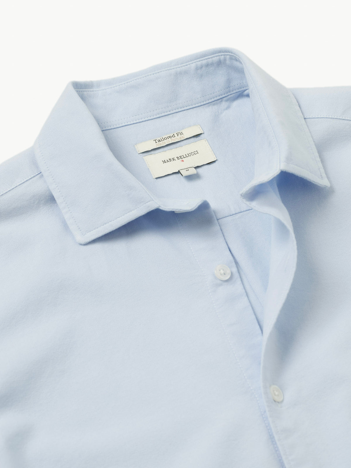 CAMISA PIQUET TAILORED FIT AZUL LISA MARK BELLUCCI