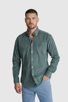 CAMISA BOMBAZINE REGULAR FIT VERDE LISA MR. BLUE