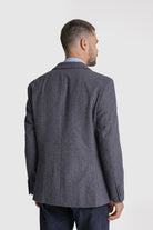 BLAZER LÃ AZUL LISO MR. BLUE
