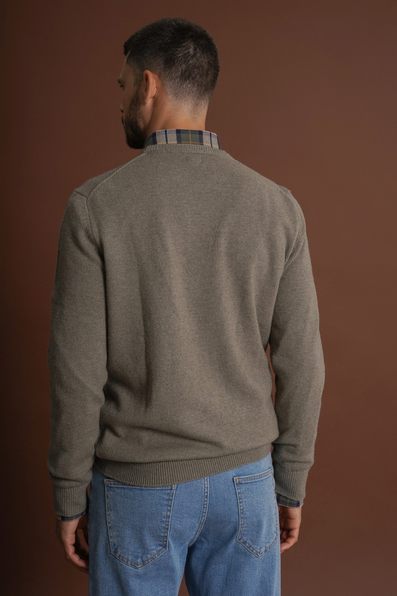 PULLOVER LÃ REGULAR FIT VERDE LISO MR. BLUE