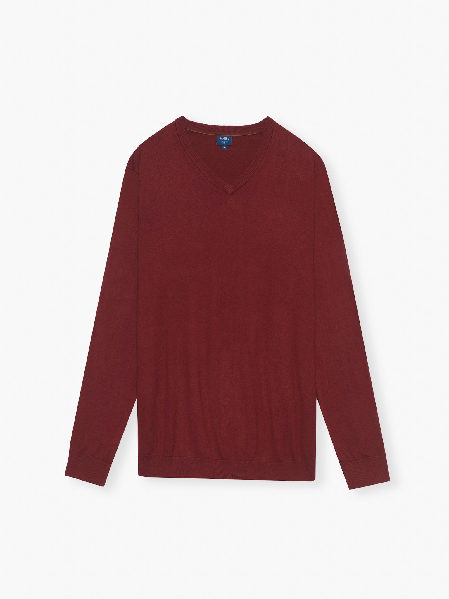 PULLOVER CAXEMIRA REGULAR FIT BORDEAUX LISO MR. BLUE
