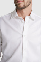 CAMISA DOBBY SLIM FIT BRANCA LISA MR. BLUE