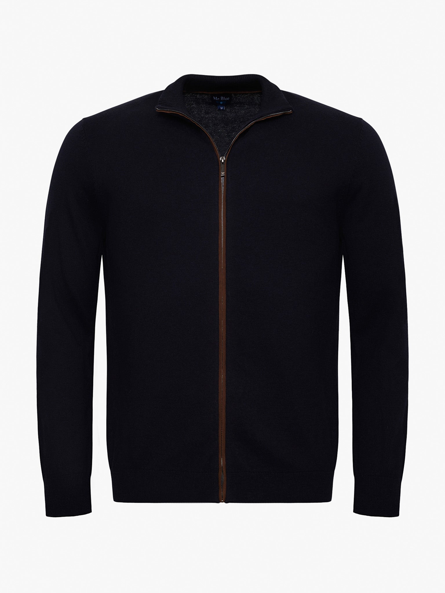 PULLOVER CAXEMIRA REGULAR FIT AZUL LISO MR. BLUE