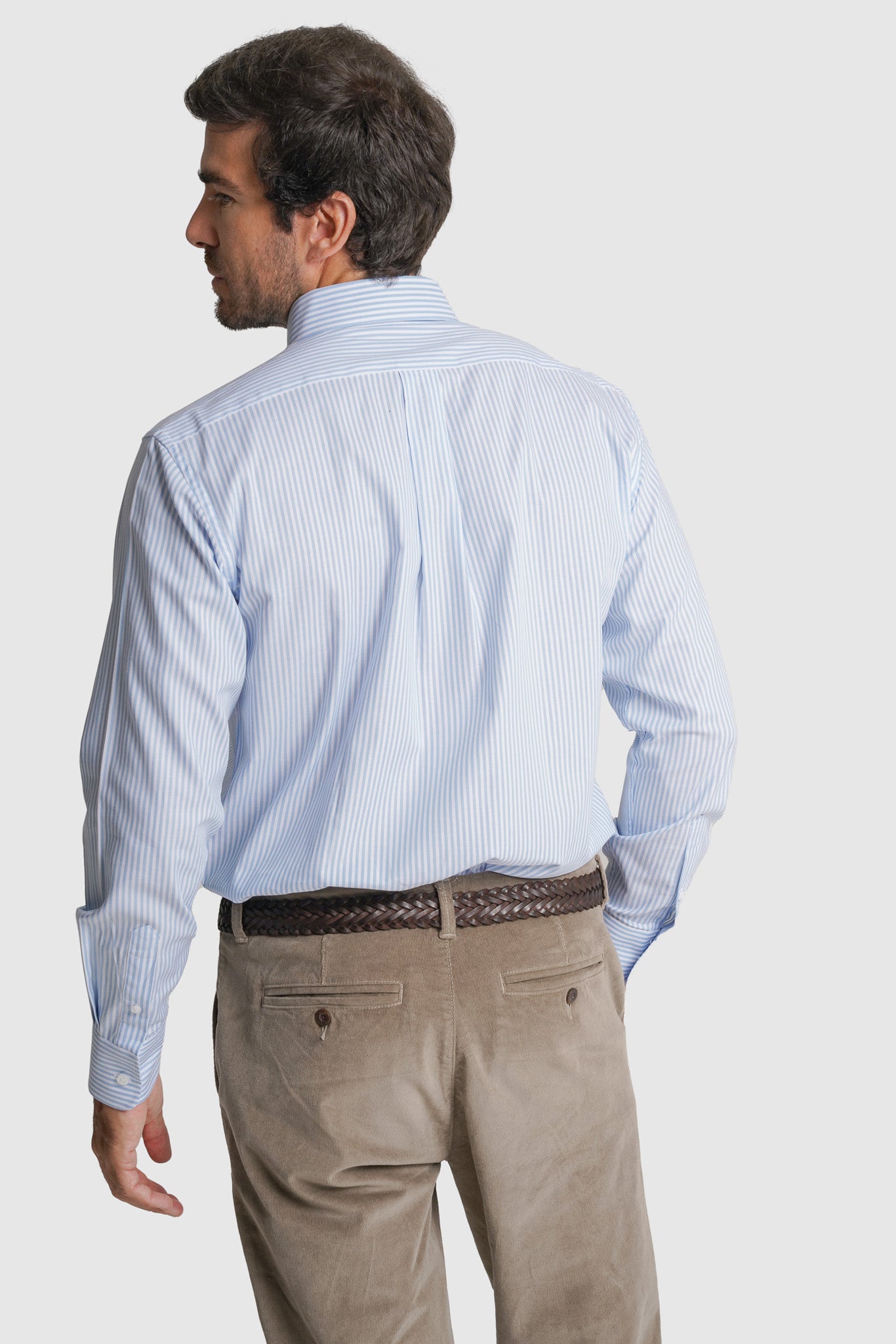 CAMISA TWILL REGULAR FIT AZUL ÀS RISCAS MR. BLUE