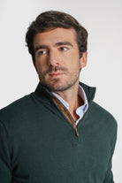 PULLOVER CAXEMIRA REGULAR FIT VERDE LISO MR. BLUE