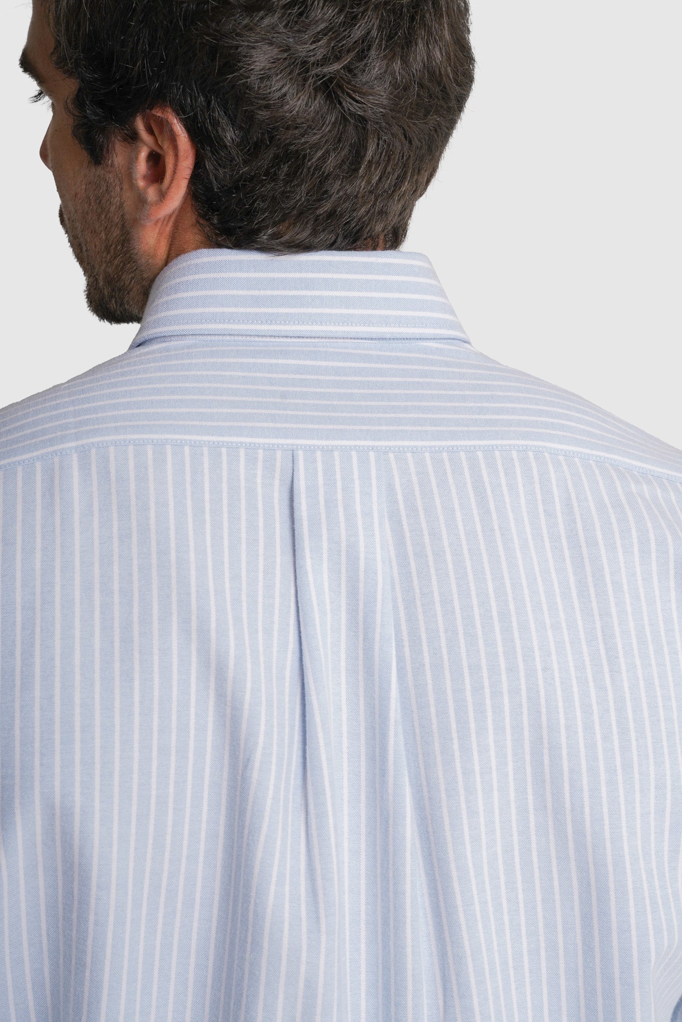 CAMISA ALGODÃO REGULAR FIT AZUL ÀS RISCAS MR. BLUE