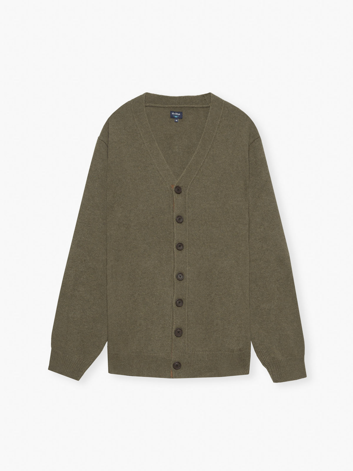 CARDIGAN LÃ REGULAR FIT VERDE LISO MR. BLUE